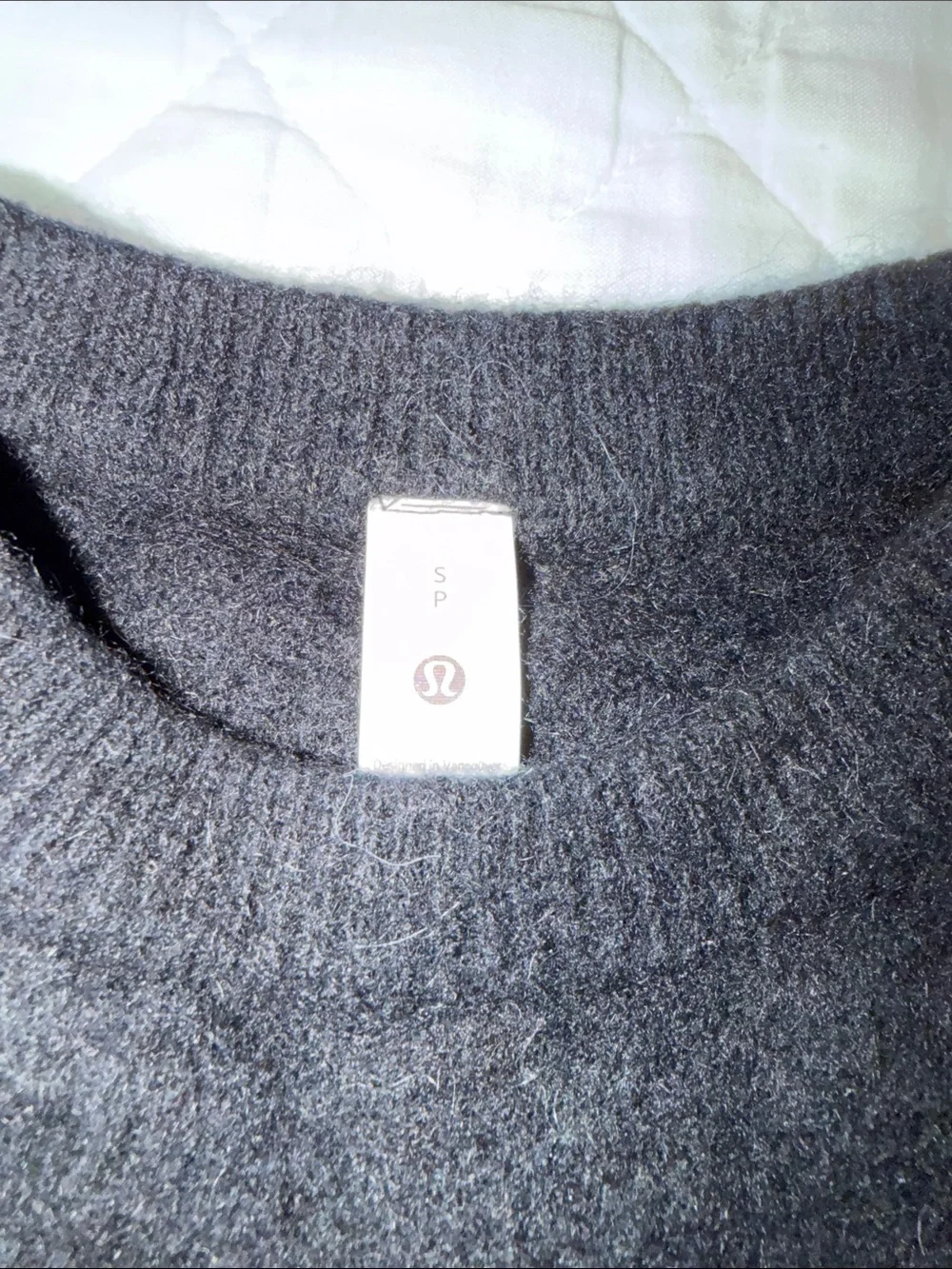 lululemon athletica Black Cropped Crew Sweater